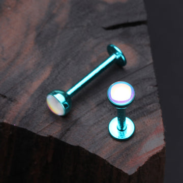 Detail View 1 of Colorline Iridescent Revo Sparkle Steel Labret-Teal